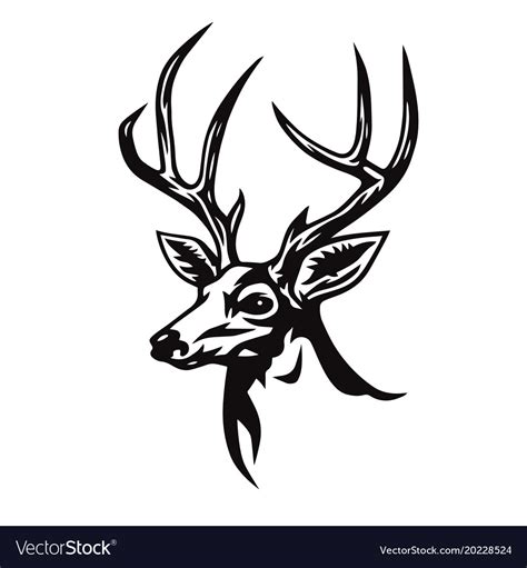 Deer Stylized Drawing Royalty Free Vector Image