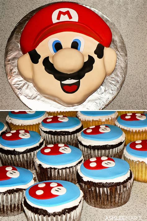 The most common mario birthday cake material is paper. Mario birthday Cakes and cupcakes | Ashlee Marie - real fun with real food