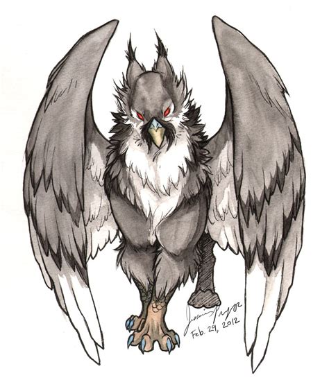 Grey Griffin By Jessielp89 On Deviantart Mythical Creatures Art