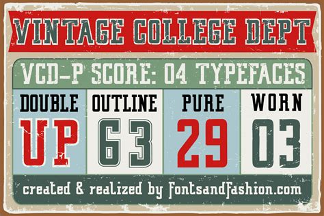 Vintage College Deptoutline 148540 Sans Serif Font Bundles