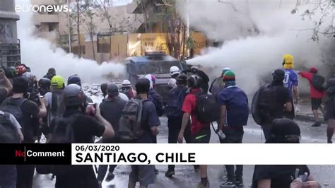 Chile Clashes As Thousands Protest In Santiago Against The Government