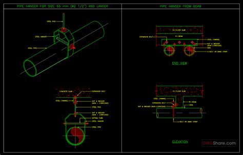26 Pipe Hanger Autocad Drawing