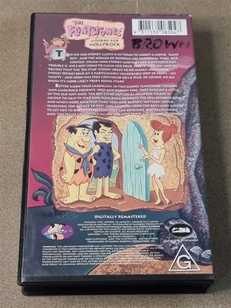 The Flintstones Hooray For Hollyrock Vhs Video Tape Pal 1994 1088