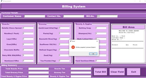 Simple Billing System In Python With Source Code Source Code Projects