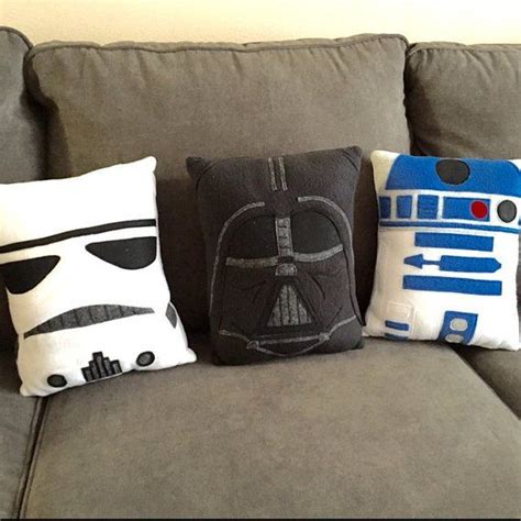 Stormtrooper Darth Vader Pillow Star Wars Decor Felt Hearts Pillows