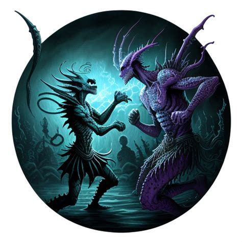 Image Quality Enhancer Demons Fight Aliens Underwater