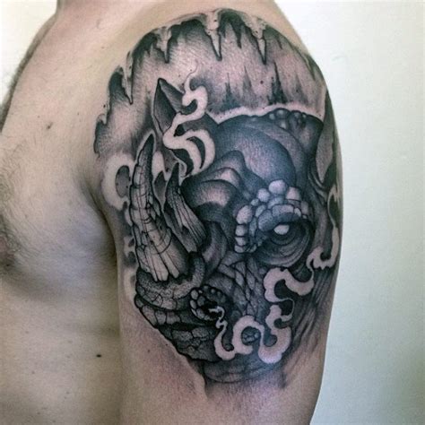 90 Rhino Tattoo Designs For Men Cool Rhinoceros Ink Ideas