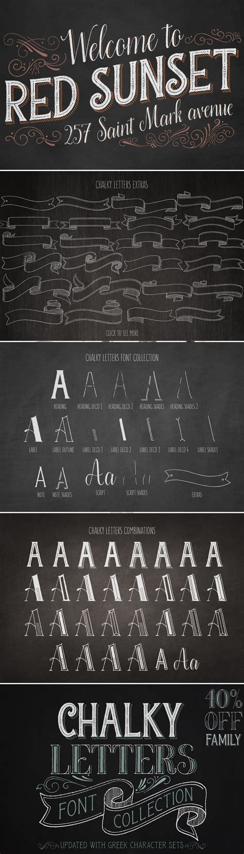 Chalky Letters Font Collection Lettering Fonts Chalk Lettering