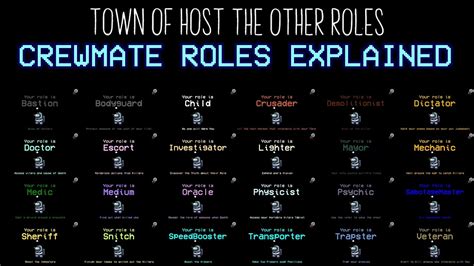 Crewmates Explained Among Us Town Of Host The Other Roles Youtube