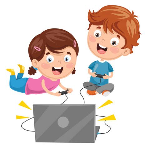 Boys Playing Video Games Illustrations Royalty Free Vector Graphics