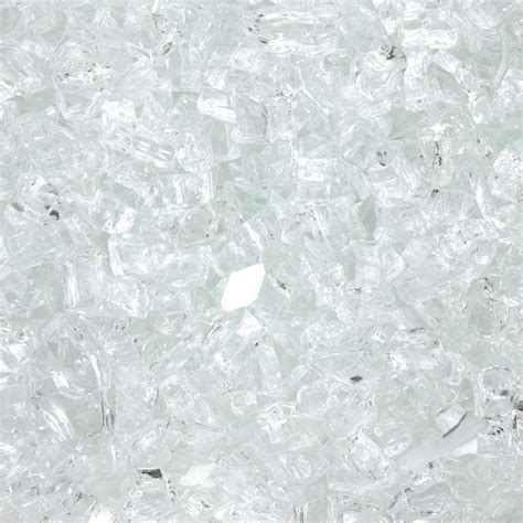 Celestial Fire Glass 1 2 In 10 Lbs Diamond Starlight Clear Tempered Fire Glass In Jar Tl Ds 10