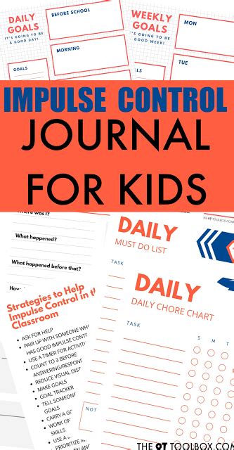 Easy Ways To Improve Impulse Control The Ot Toolbox Kids Journal