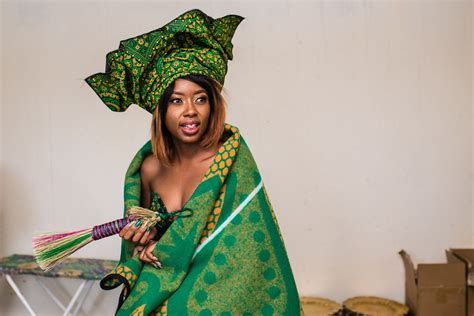 Sotho Wedding With The Bride In Green Seshweshwe South African Wedding Blog African