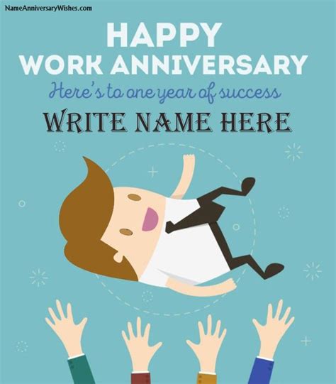 Celebrate The First Year Work Anniversary With Name Of Your Best