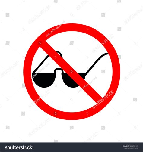 No Sunglasses Sign Stock Vector Royalty Free 1229706907 Shutterstock