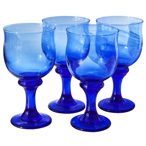 Midcentury Blue Glasses S 4 Chairish