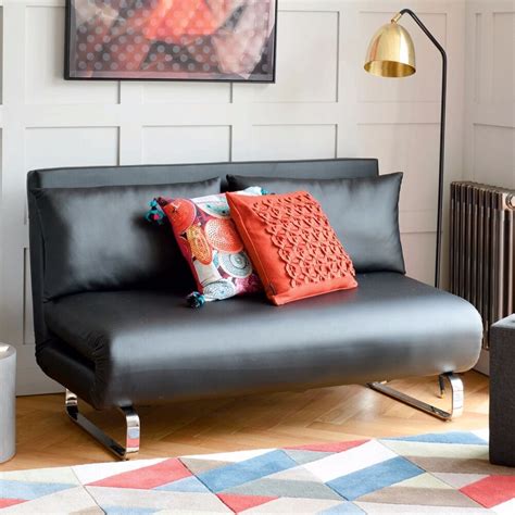 See our discounted luxury sofas and designer furniture, designed and handmade in london. Dwell - Stylus faux leather sofa bed/futon black - Rrp £ ...