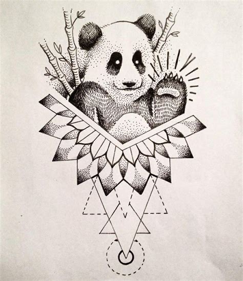 Panda Mandala Tattoo Design Geometric Animal Tattoo Geometric Tattoo