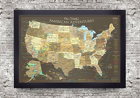 This Framed National Parks Map Is Perfect For The Adventure Lover