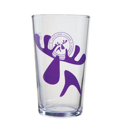 Purple Moose Logo 12 Pint Glass Purple Moose Brewery Ltd
