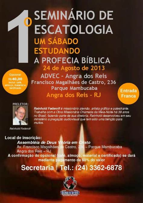I9 Comentários Bíblicos 1º SeminÁrio De Escatologia Advec Angra Dos Reis