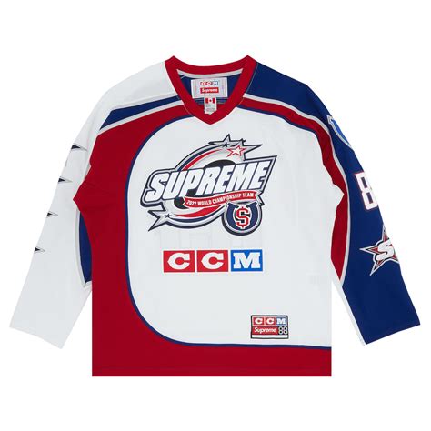 Supreme X Ccm All Stars Hockey Jersey White In Red For Men Lyst