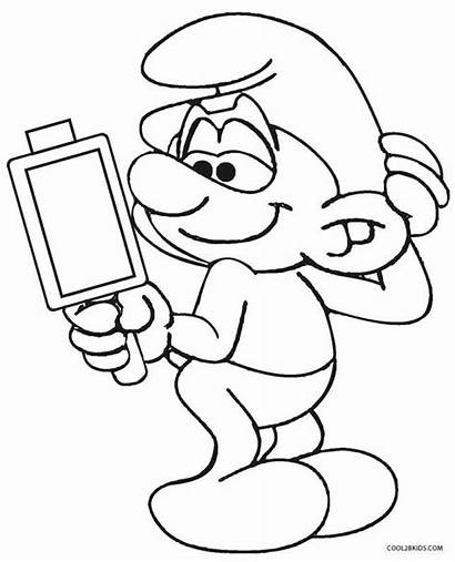 Smurf Coloring Pages Grumpy Smurfs Printable Colouring