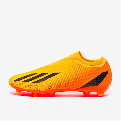 Adidas X Speedportal Laceless FG Or Solaire Noir Orange Solaire Equipe Chaussures De Foot