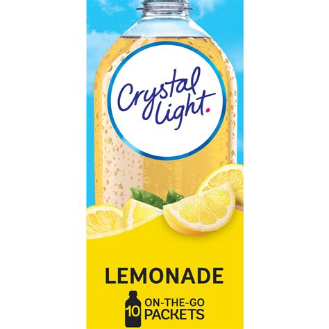 Crystal Light Lemonade Naturally Flavored Powdered Drink Mix 10 Ct On
