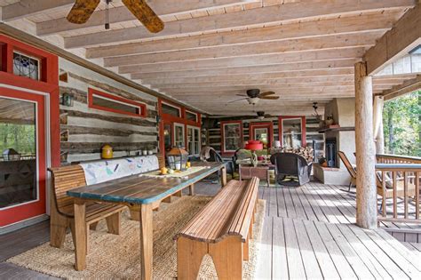 Peek Inside The Coziest Log Farmhouse For Sale In Georgia Log Farmhouse