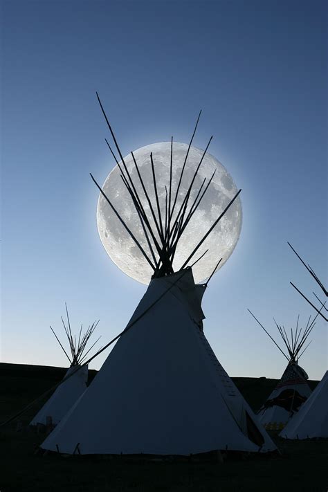 Full Moon And Tipi Beautiful Moon Native American Native American Art