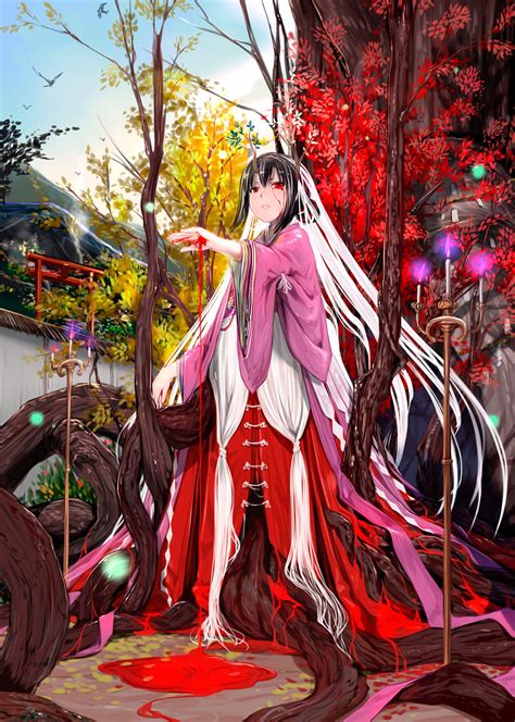 Mikazuki Akira Original Highres Girl Alternate Costume Blood