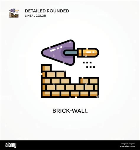 Brick Wall Vector Icon Modern Vector Illustration Concepts Easy To