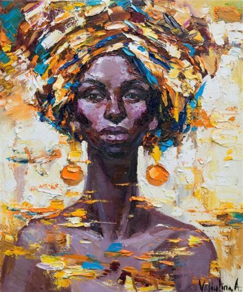 African Woman Portrait Original Oil Painting 2018 Oil Painting By