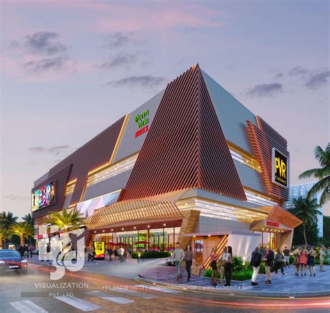 Hs3d Visualization Pvt Ltd Shopping Mall Architecture Commercial