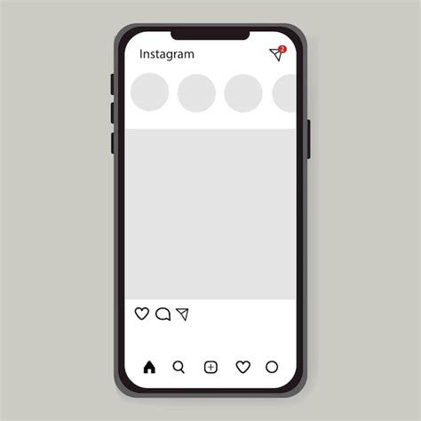 Premium Vector Instagram Post Template On Apple Iphone Vector