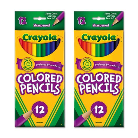 Crayola Colored Pencils 12 Pack Set Of 2
