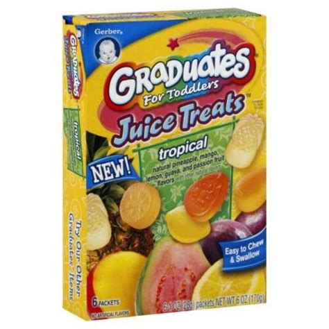 Gerber Graduates Tropical Fruit Juice Treats 6 Oz Kroger