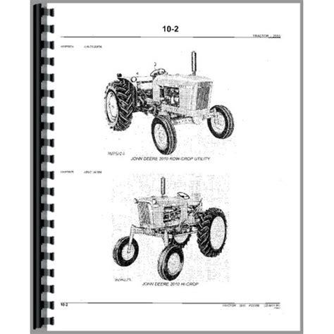 John Deere 2010 Tractor Parts Manual