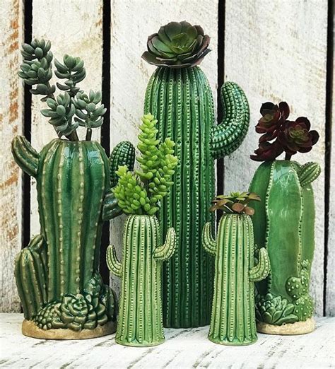 Cactus Diy Cactus Garden Cactus Flower Garden Art Flower Pots Clay