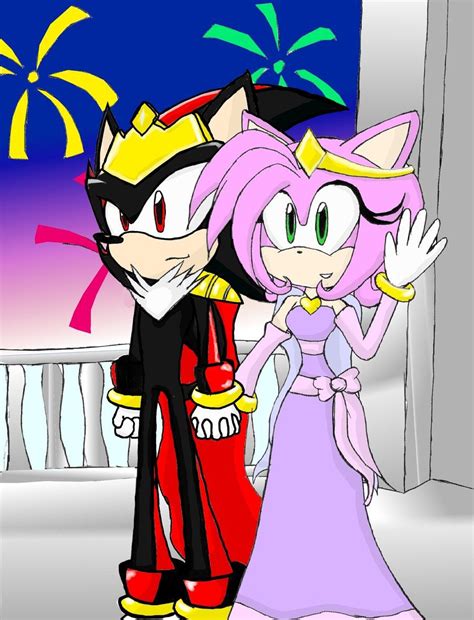 King Shadow Queen Amy Rose By Animegirl300 On Deviantart Sonic Personajes
