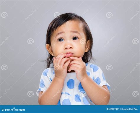 Baby Girl With Funny Face Expression Stock Image Image Of Lovely