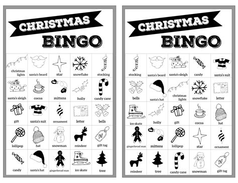 Free Printable Christmas Bingo Free Printable