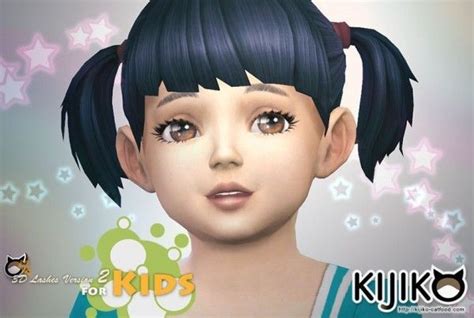 Kijiko 3d Lashes Version2 For Kids Sims 4 Downloads Sims 4 Cc Eyes