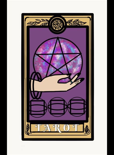 Tarot Card Print Tarot Purple Wall Art Illustration Print Unique