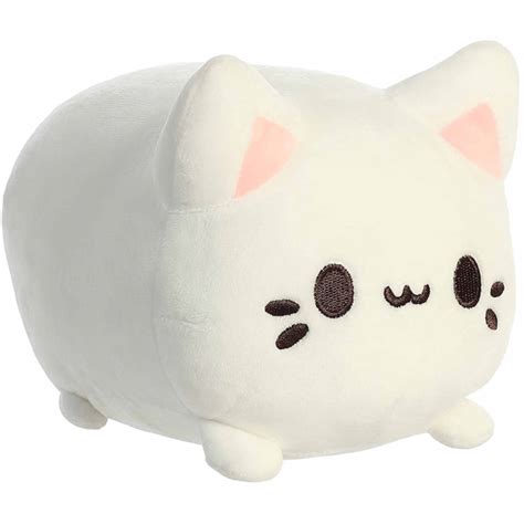 Custard The White Stuffed Cat Meowchi Plush Aurora Stuffed Safari