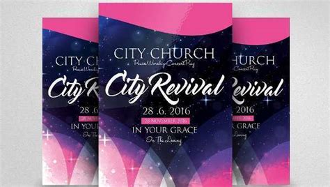 Church Revival Flyer Template Free Cards Design Templates