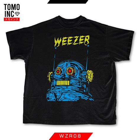 Jual TOMOINC Kaos Tshirt Pria Wanita Weezer Robot Bootleg Shopee