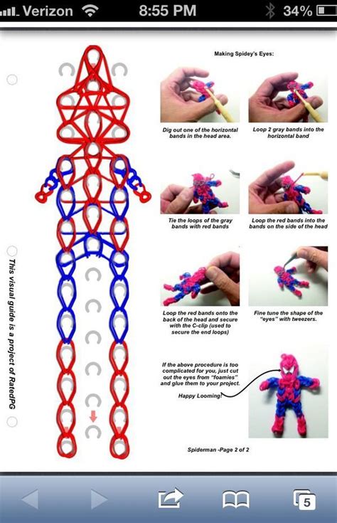 The Instructions For Spiderman Bracelets Are Shown On An Iphone Screen