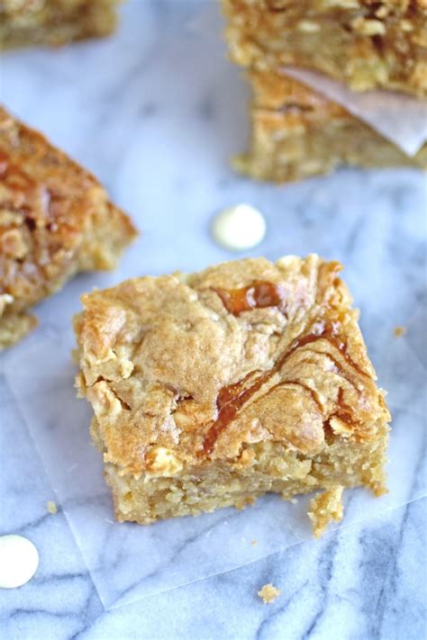 Caramel Apple And White Chocolate Chip Blondies